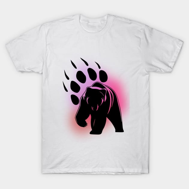 bear paw pink T-Shirt by GreyMoonStudio